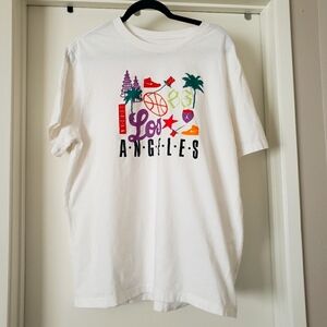 Nike Air Jordan Los Angeles T-Shirt 23 L.A Jumpman White Size XL Short Sleeve